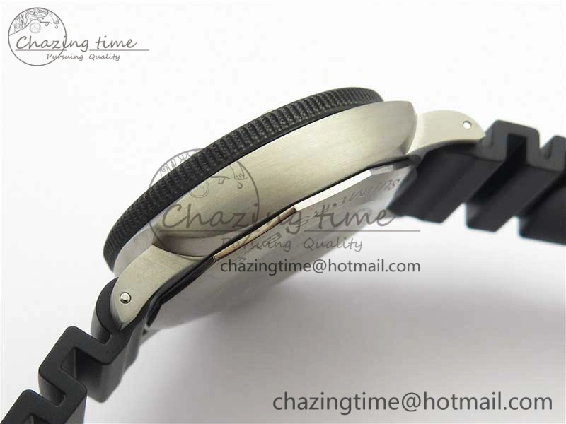 PAM799 Titanium VSF Best Edition Carbotech Bezel Black Dial on Rubber Strap P.9010 Clone