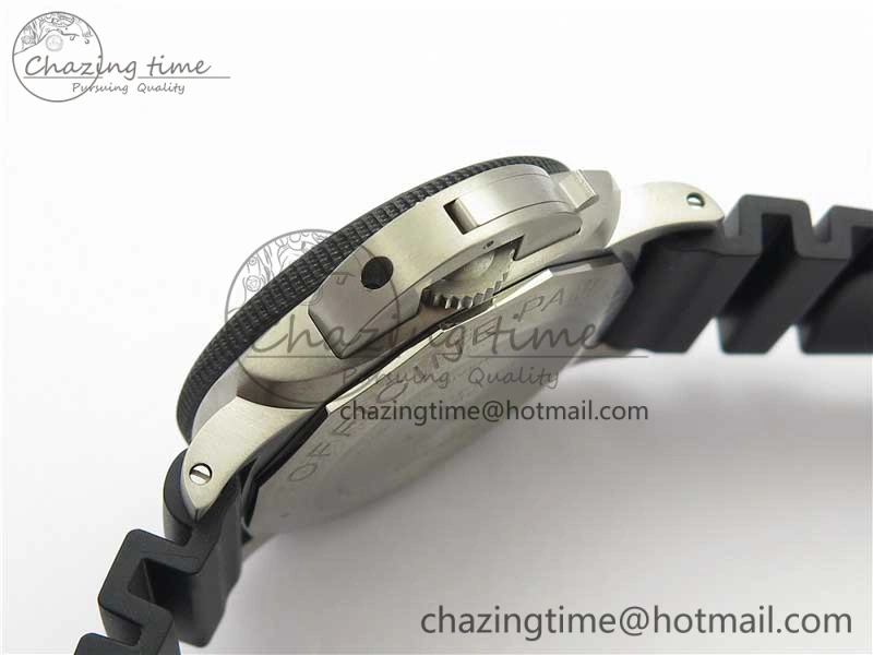 PAM799 Titanium VSF Best Edition Carbotech Bezel Black Dial on Rubber Strap P.9010 Clone