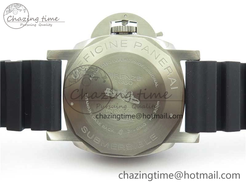 PAM799 Titanium VSF Best Edition Carbotech Bezel Black Dial on Rubber Strap P.9010 Clone