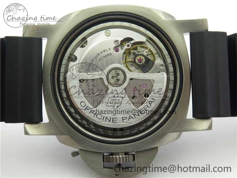 PAM799 Titanium VSF Best Edition Carbotech Bezel Black Dial on Rubber Strap P.9010 Clone