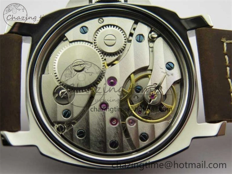 PAM911 SS HWF 1:1 Best Edition on Leather Strap A6497