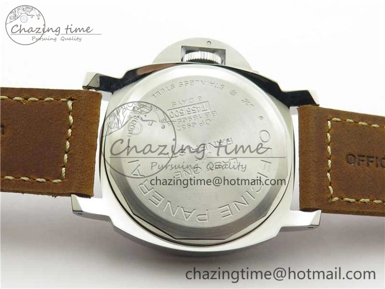 PAM911 T “Last One For Paneristi” Noob 1:1 Best Edition on Brown Leather Strap A6497 with Y-Incabloc V12