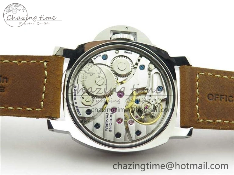 PAM911 T “Last One For Paneristi” Noob 1:1 Best Edition on Brown Leather Strap A6497 with Y-Incabloc V12