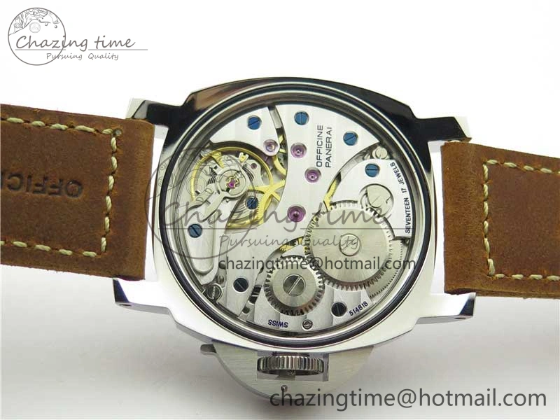 PAM911 T “Last One For Paneristi” Noob 1:1 Best Edition on Brown Leather Strap A6497 with Y-Incabloc V12
