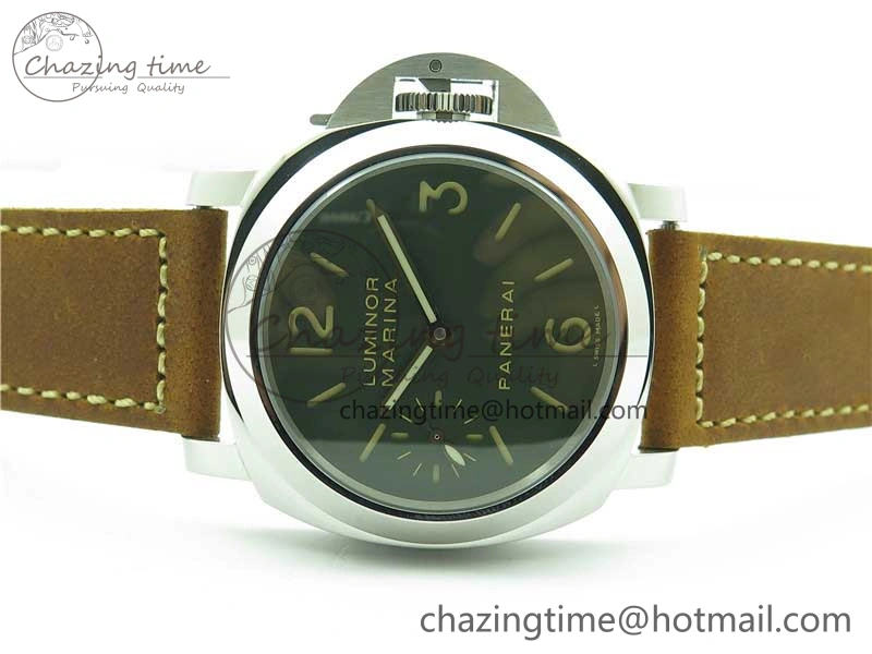 PAM911 T “Last One For Paneristi” Noob 1:1 Best Edition on Brown Leather Strap A6497 with Y-Incabloc V12