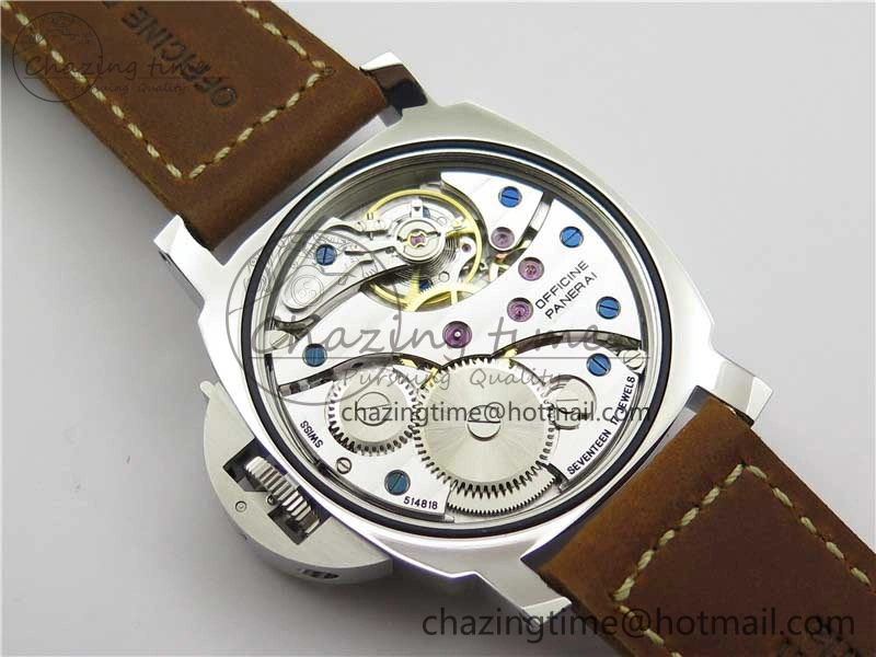 PAM911 T “Last One For Paneristi” Noob 1:1 Best Edition on Brown Leather Strap A6497 with Y-Incabloc V12