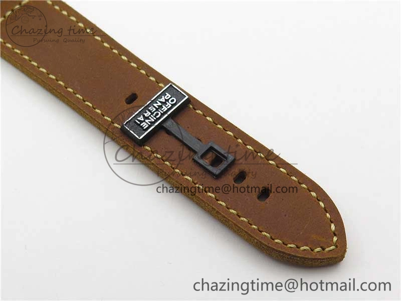 PAM911 T “Last One For Paneristi” Noob 1:1 Best Edition on Brown Leather Strap A6497 with Y-Incabloc V12