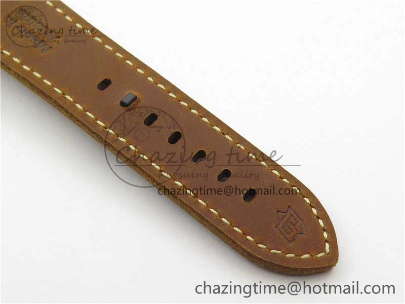 PAM911 T “Last One For Paneristi” Noob 1:1 Best Edition on Brown Leather Strap A6497 with Y-Incabloc V12