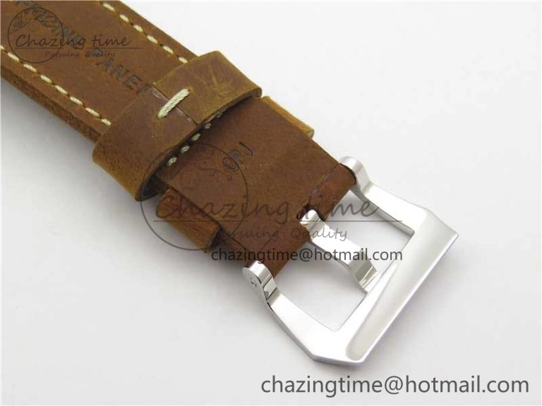 PAM911 T “Last One For Paneristi” Noob 1:1 Best Edition on Brown Leather Strap A6497 with Y-Incabloc V12