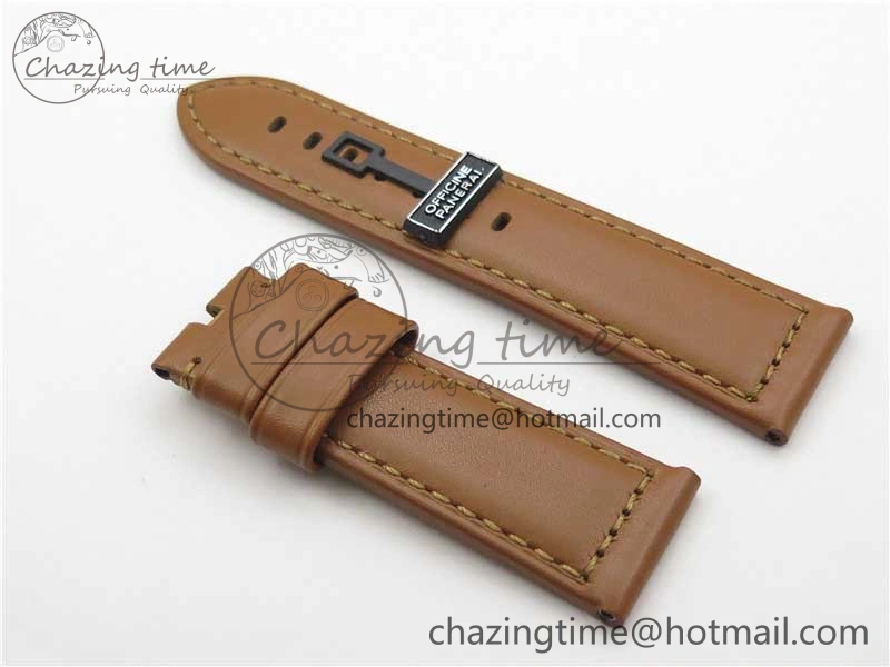 PAM911 T “Last One For Paneristi” Noob 1:1 Best Edition on Brown Leather Strap A6497 with Y-Incabloc V12