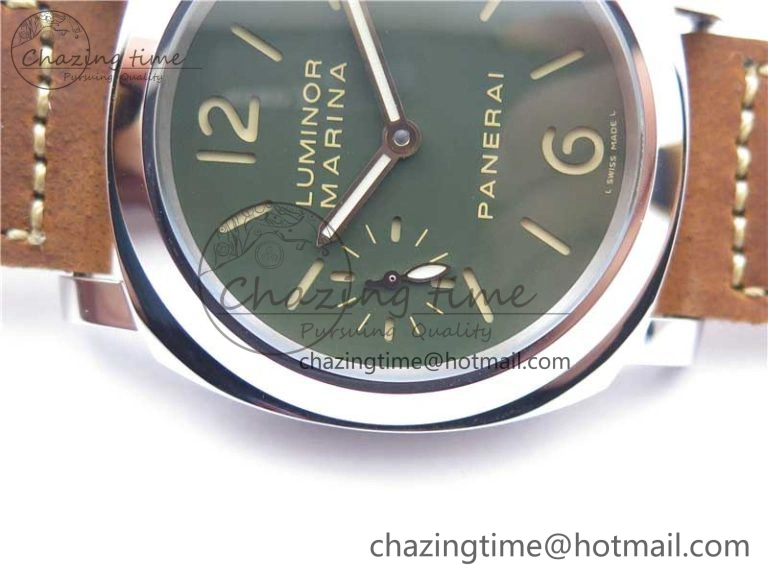 PAM911 T “Last One For Paneristi” Noob 1:1 Best Edition on Brown Leather Strap A6497 with Y-Incabloc V12
