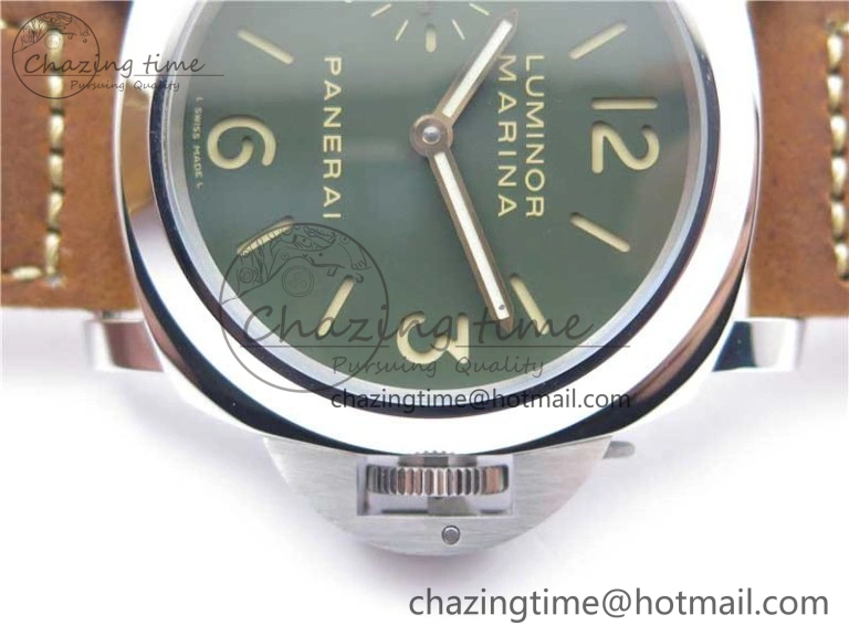 PAM911 T “Last One For Paneristi” Noob 1:1 Best Edition on Brown Leather Strap A6497 with Y-Incabloc V12