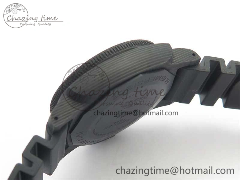 PAM960 Carbotech 42mm VSF Best Edition Black Dial Blue Markers on Rubber Strap P.9010 Clone