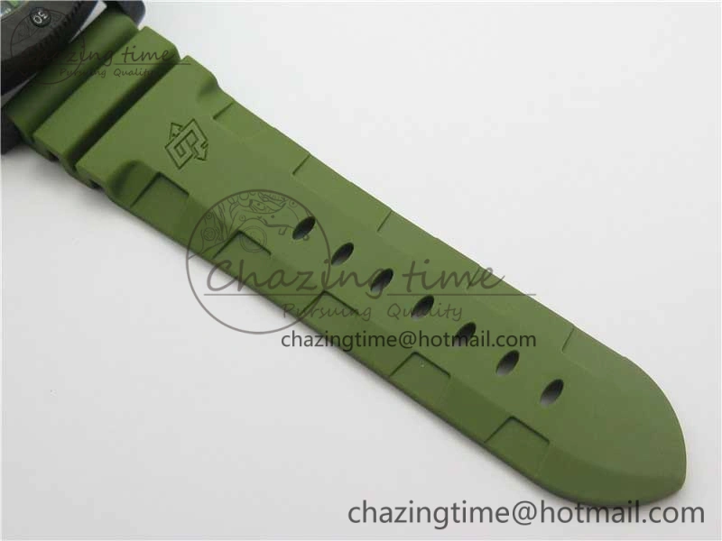 PAM961 Carbotech VSF Best Edition Carbon Dial on Green Rubber Strap P.9010 Clone