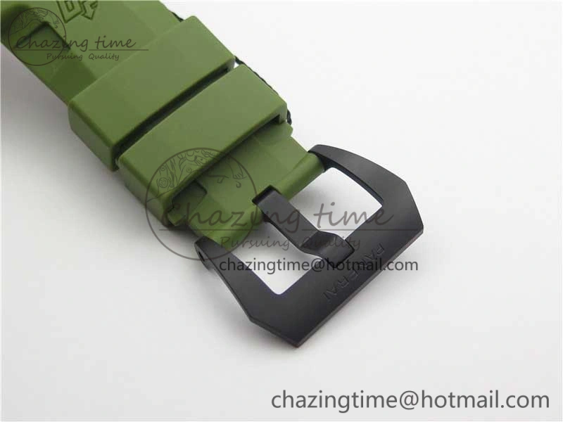 PAM961 Carbotech VSF Best Edition Carbon Dial on Green Rubber Strap P.9010 Clone