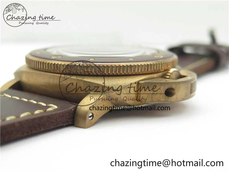 PAM968 V Bronzo ZF 1:1 Best Edition Brown Ceramic Bezel and Dial on Brown Strap P.9010 Clone
