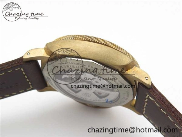 PAM968 V Bronzo ZF 1:1 Best Edition Brown Ceramic Bezel and Dial on Brown Strap P.9010 Clone