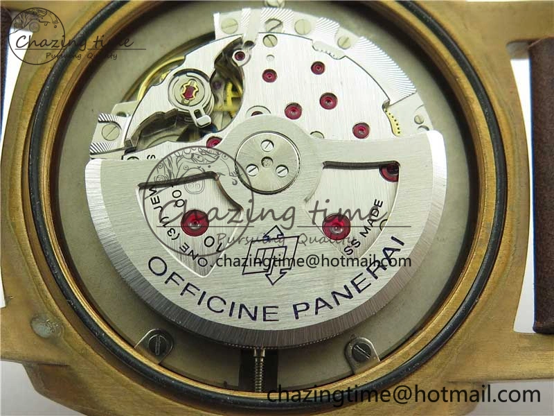 PAM968 V Bronzo ZF 1:1 Best Edition Brown Ceramic Bezel and Dial on Brown Strap P.9010 Clone