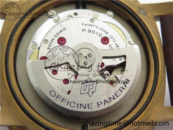 PAM968 V Bronzo ZF 1:1 Best Edition Brown Ceramic Bezel and Dial on Brown Strap P.9010 Clone