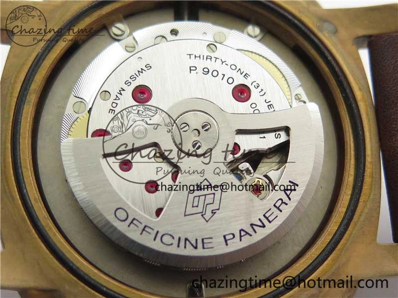 PAM968 V Bronzo ZF 1:1 Best Edition Brown Ceramic Bezel and Dial on Brown Strap P.9010 Clone