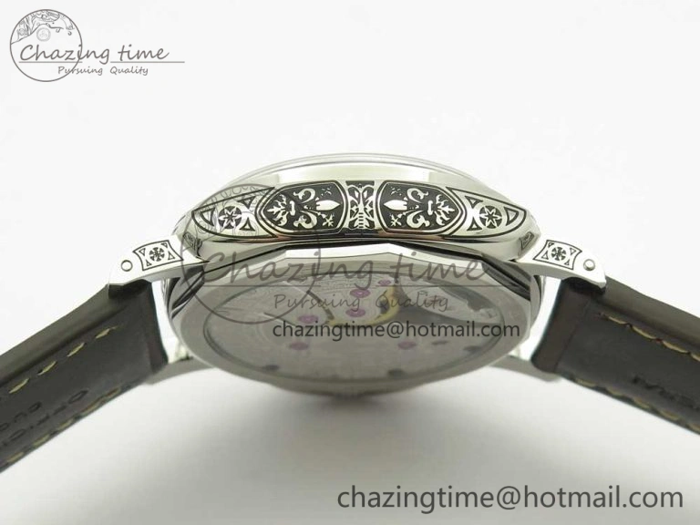PAM972 Luminor 1950 Firenze 3 Days Engraved Case & Movement V9F Best Edition on Brown Leather Strap P.3000 Super Clone