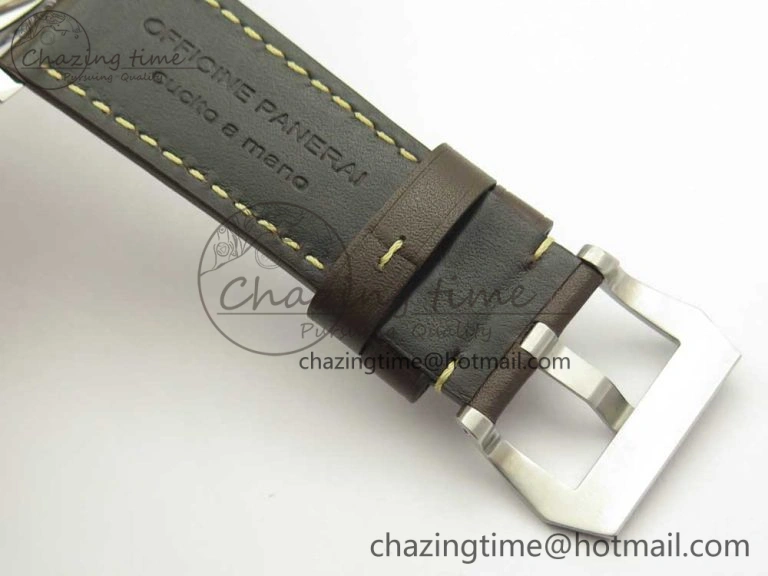 PAM972 Luminor 1950 Firenze 3 Days Engraved Case & Movement V9F Best Edition on Brown Leather Strap P.3000 Super Clone