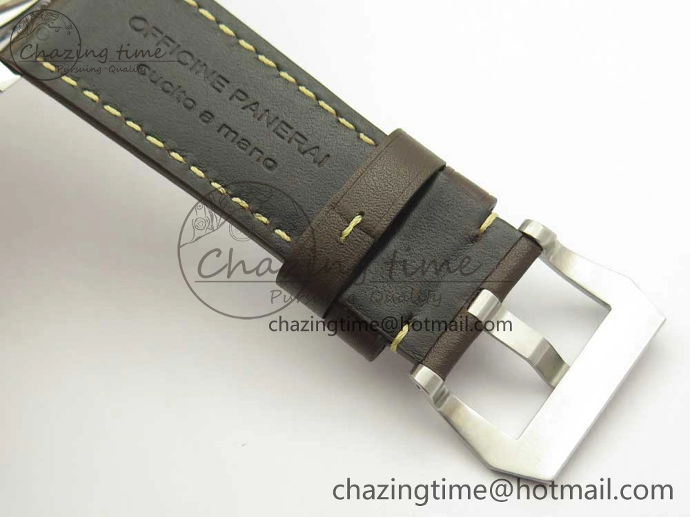 PAM972 Luminor 1950 Firenze 3 Days Engraved Case & Movement V9F Best Edition on Brown Leather Strap P.3000 Super Clone