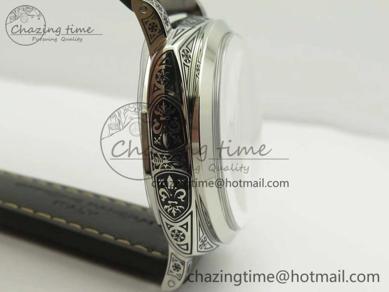 PAM972 Luminor 1950 Firenze 3 Days Engraved Case & Movement V9F Best Edition on Brown Leather Strap P.3000 Super Clone