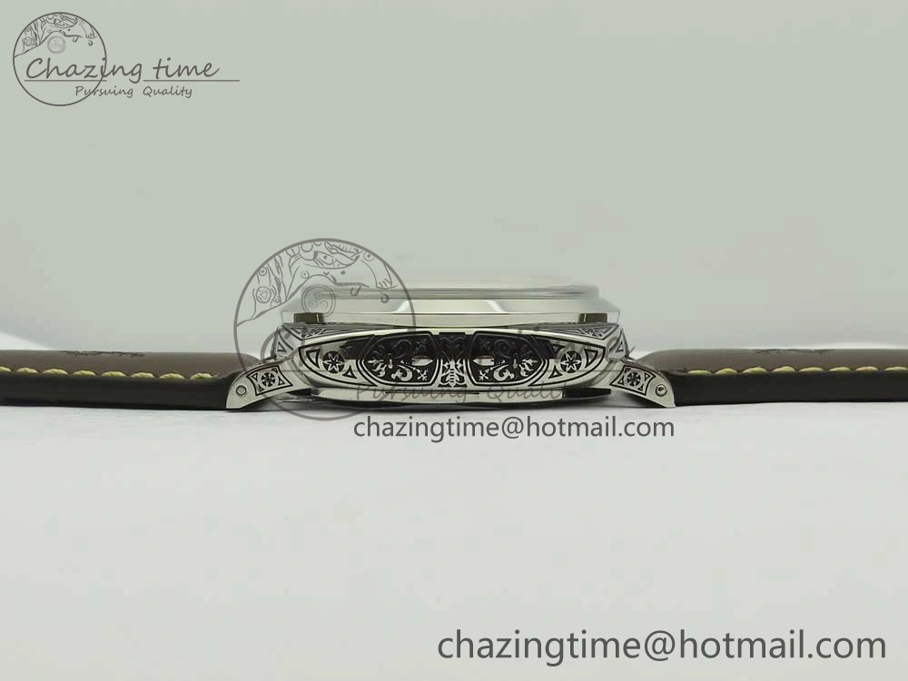 PAM972 Luminor 1950 Firenze 3 Days Engraved Case & Movement V9F Best Edition on Brown Leather Strap P.3000 Super Clone
