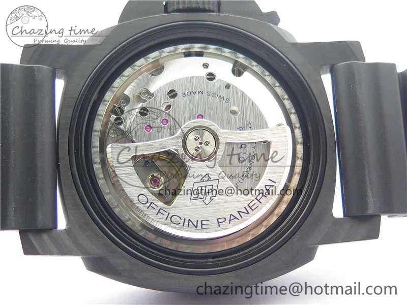 PAM979 Carbotech VSF Best Edition Carbon Dial on Rubber Strap P.9010 Clone (Free Leather Strap)