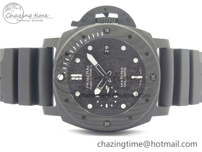 PAM979 Carbotech VSF Best Edition Carbon Dial on Rubber Strap P.9010 Clone (Free Leather Strap)