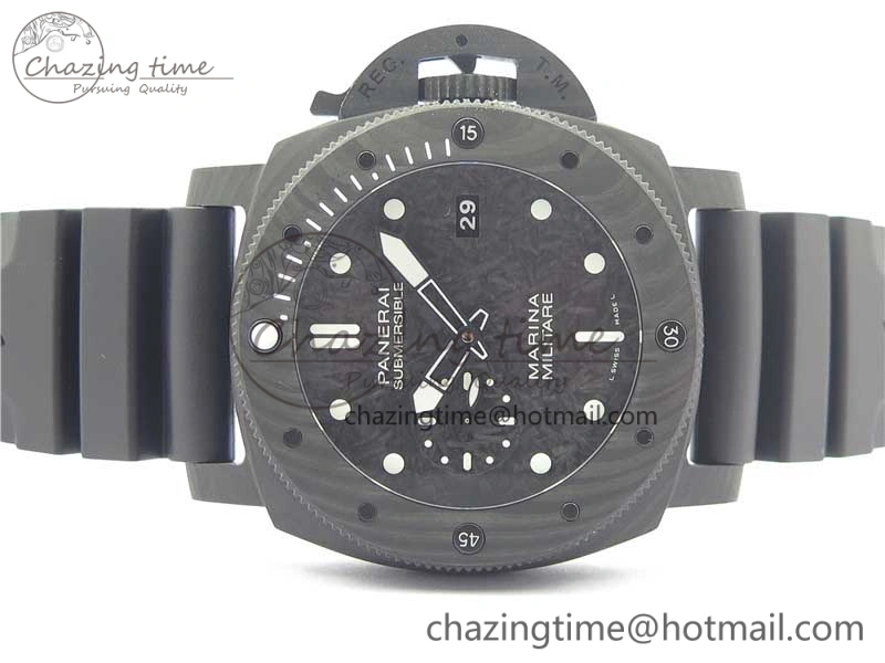 PAM979 Carbotech VSF Best Edition Carbon Dial on Rubber Strap P.9010 Clone (Free Leather Strap)