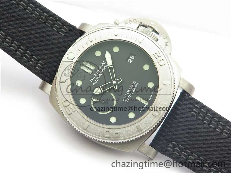 PAM984 Mike Horn Submersible VSF 1:1 Best Edition Black Dial on Black Nylon Strap P.9010 Clone