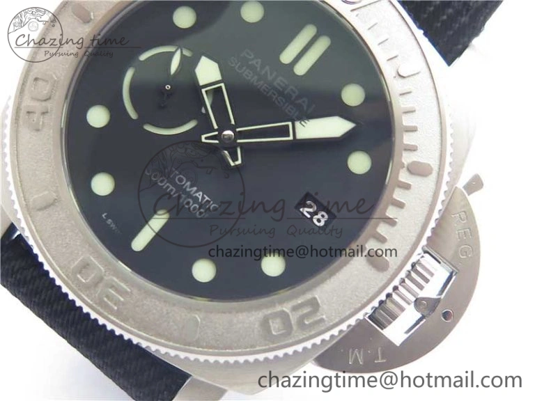 PAM984 Mike Horn Submersible VSF 1:1 Best Edition Black Dial on Black Nylon Strap P.9010 Clone