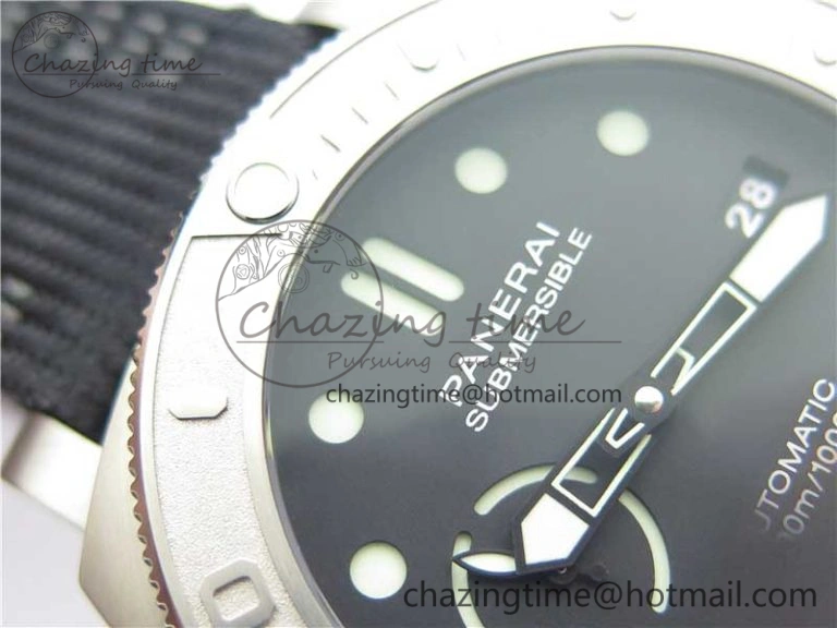 PAM984 Mike Horn Submersible VSF 1:1 Best Edition Black Dial on Black Nylon Strap P.9010 Clone