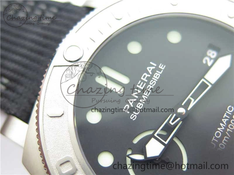 PAM984 Mike Horn Submersible VSF 1:1 Best Edition Black Dial on Black Nylon Strap P.9010 Clone