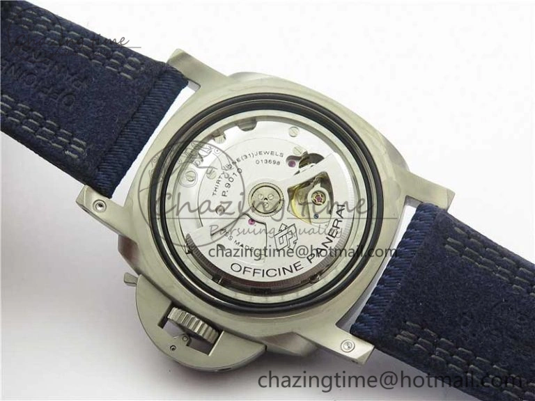 PAM985 Mike Horn Submersible VSF 1:1 Best Edition Black Dial on Blue Nylon Strap P.9010 Clone
