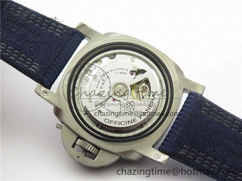 PAM985 Mike Horn Submersible VSF 1:1 Best Edition Black Dial on Blue Nylon Strap P.9010 Clone