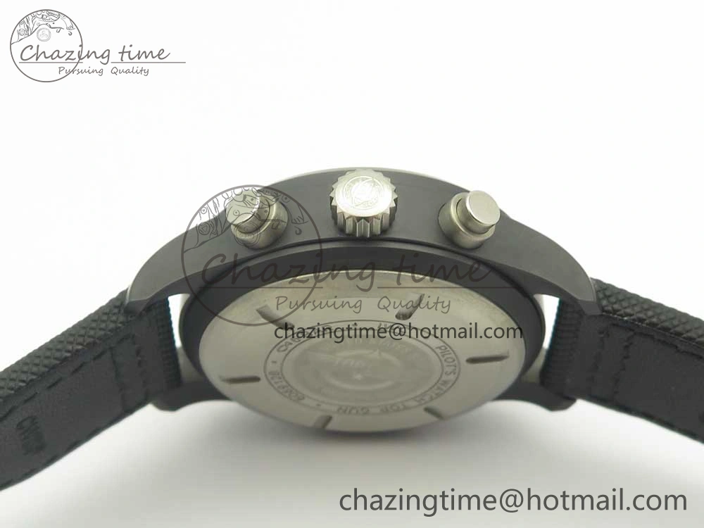 PILOT IW389001 ZF 1:1 Best Edition Ceramic Case Black Dial on Nylon Strap A7750 (Same Function As Genuine)