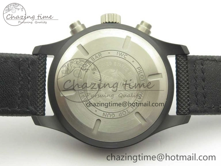 PILOT IW389001 ZF 1:1 Best Edition Ceramic Case Black Dial on Nylon Strap A7750 (Same Function As Genuine)