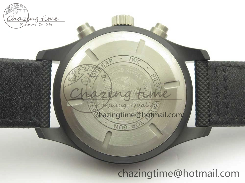 PILOT IW389001 ZF 1:1 Best Edition Ceramic Case Black Dial on Nylon Strap A7750 (Same Function As Genuine)