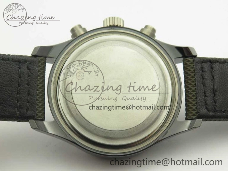 PILOT IW389001 ZF 1:1 Best Edition Ceramic Case Green Dial on Green Nylon Strap A7750 (Function Same As Genuine)