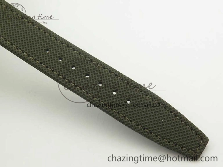PILOT IW389001 ZF 1:1 Best Edition Ceramic Case Green Dial on Green Nylon Strap A7750 (Function Same As Genuine)