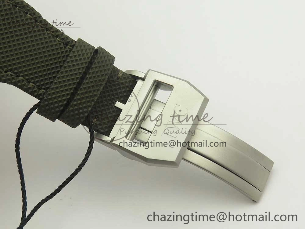 PILOT IW389001 ZF 1:1 Best Edition Ceramic Case Green Dial on Green Nylon Strap A7750 (Function Same As Genuine)