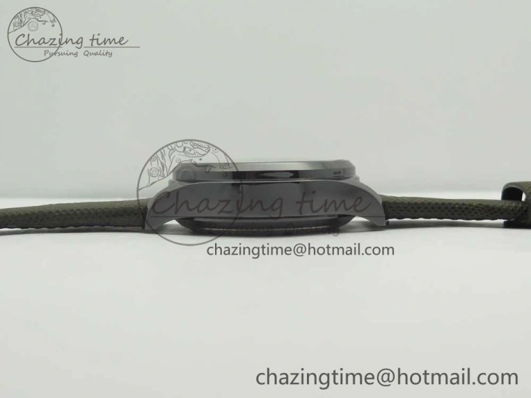 PILOT IW389001 ZF 1:1 Best Edition Ceramic Case Green Dial on Green Nylon Strap A7750 (Function Same As Genuine)