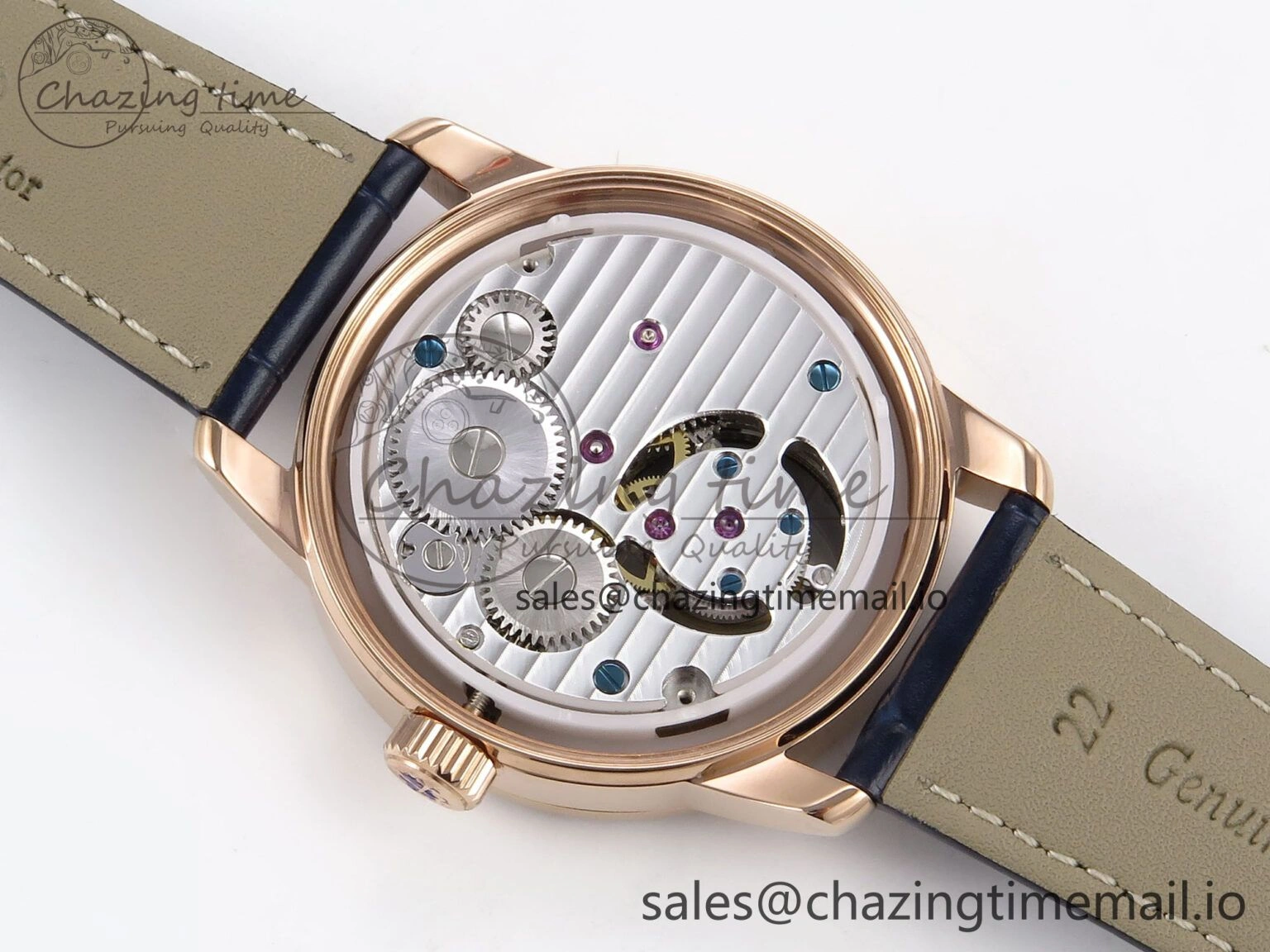 PP Tourbillon RG Diamonds Bezel RMSF Edition Black Starry Dial on Blue Leather Strap