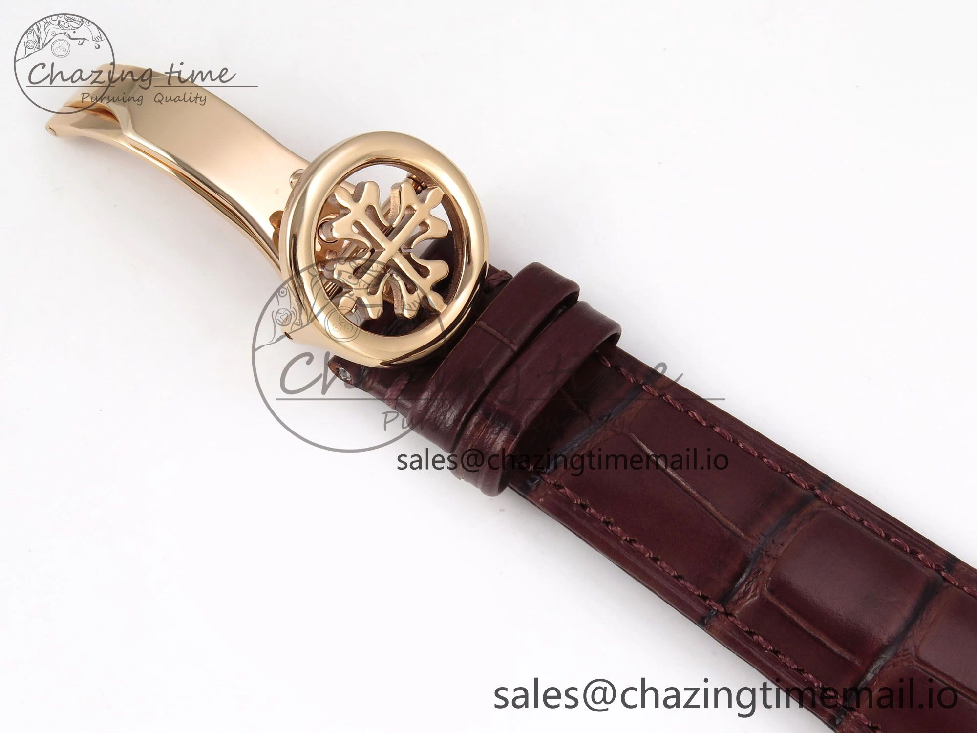 PP Tourbillon RG Diamonds Bezel RMSF Edition White Dial on Brown Leather Strap