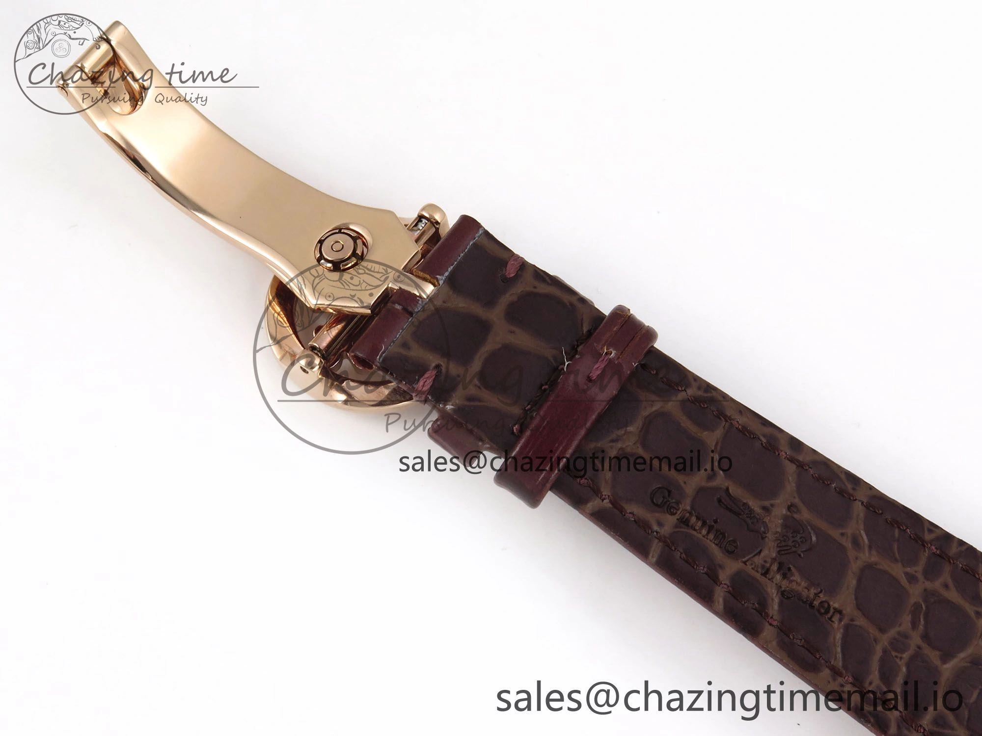 PP Tourbillon RG Diamonds Bezel RMSF Edition White Dial on Brown Leather Strap