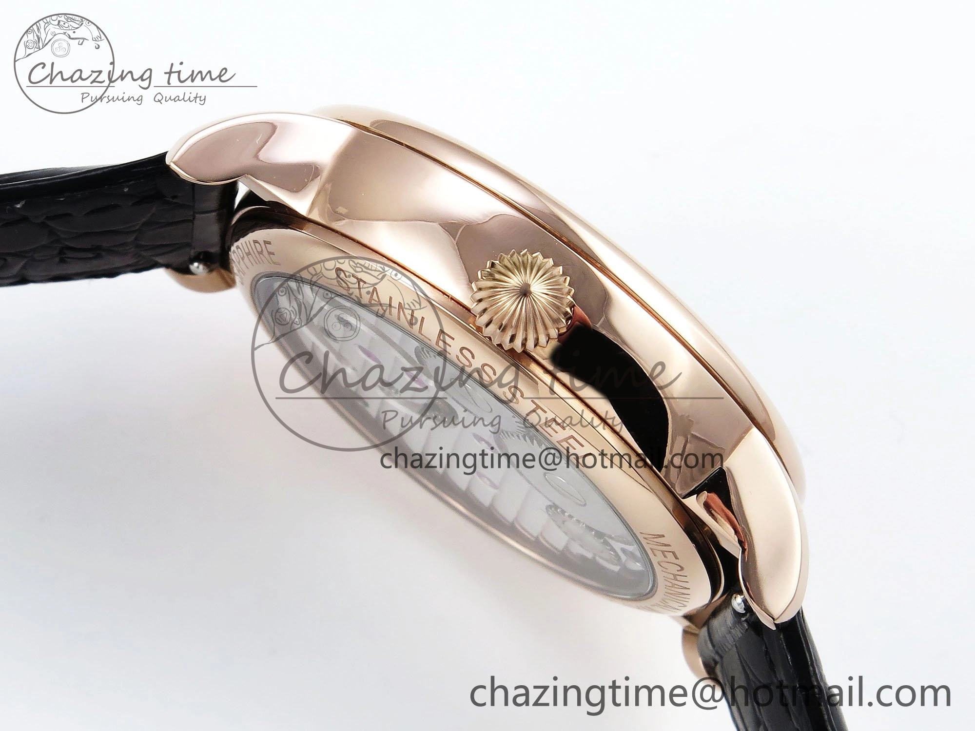 PP Tourbillon RG RMSF Edition Blue Dial on Blue Leather Strap