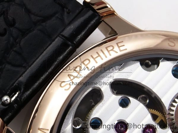 PP Tourbillon RG RMSF Edition Blue Dial on Blue Leather Strap